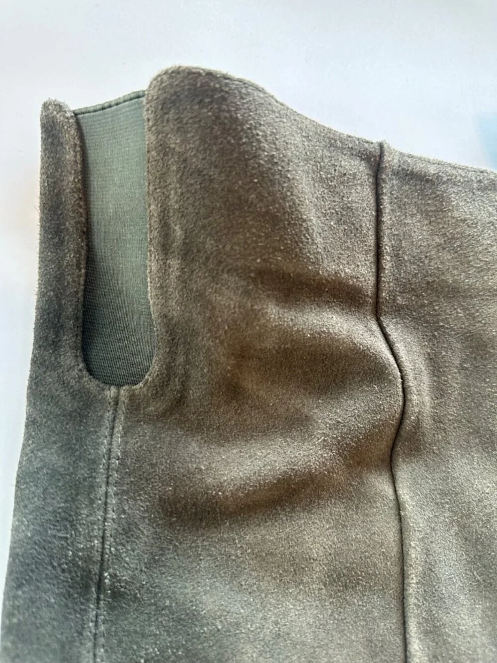 Aldo Women's 6.5 Green Khaki Over the Knee Heeled Boots Fall Autumn Career